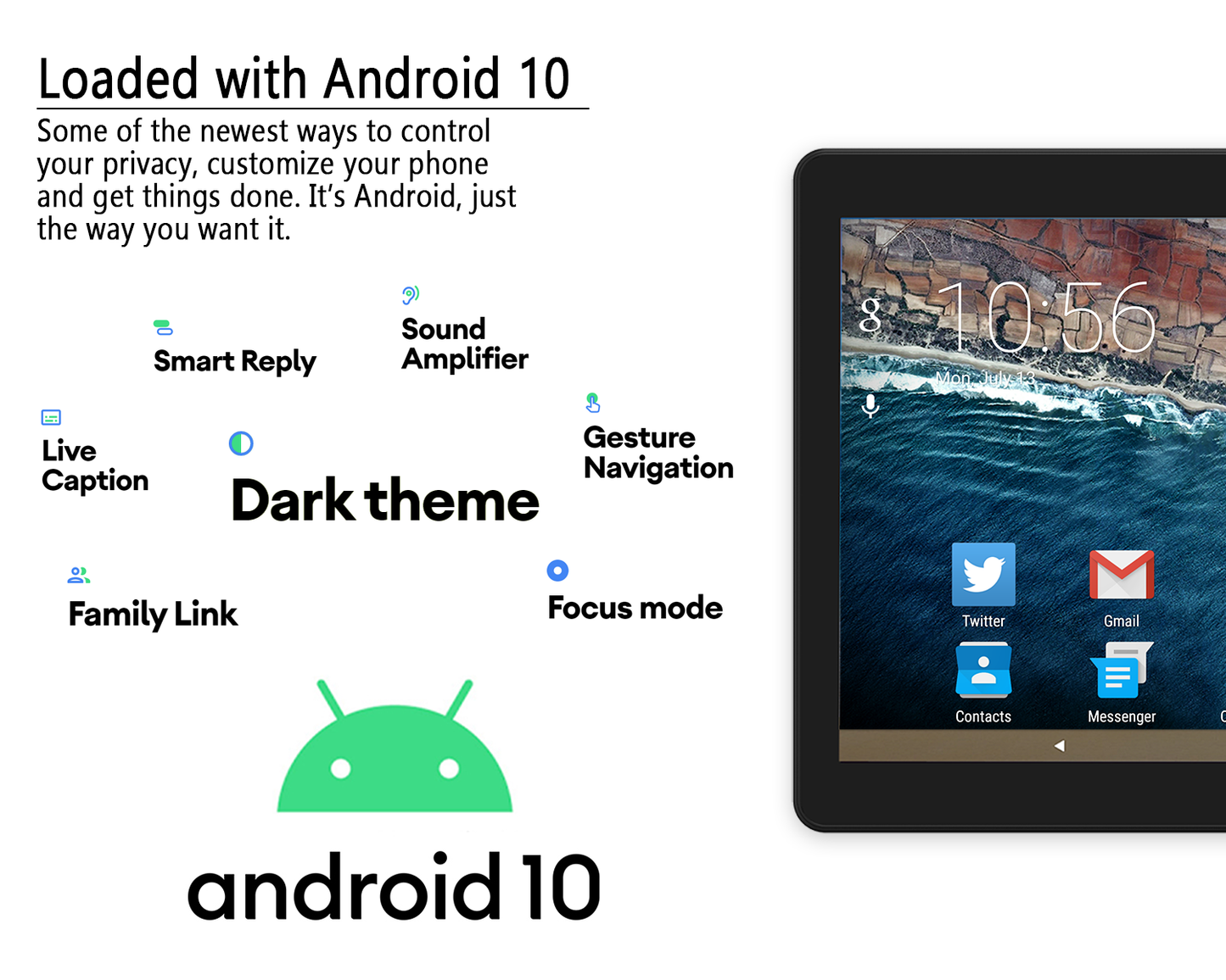 A1080 - 10.1" Android 11 Tablet + Keyboard Case