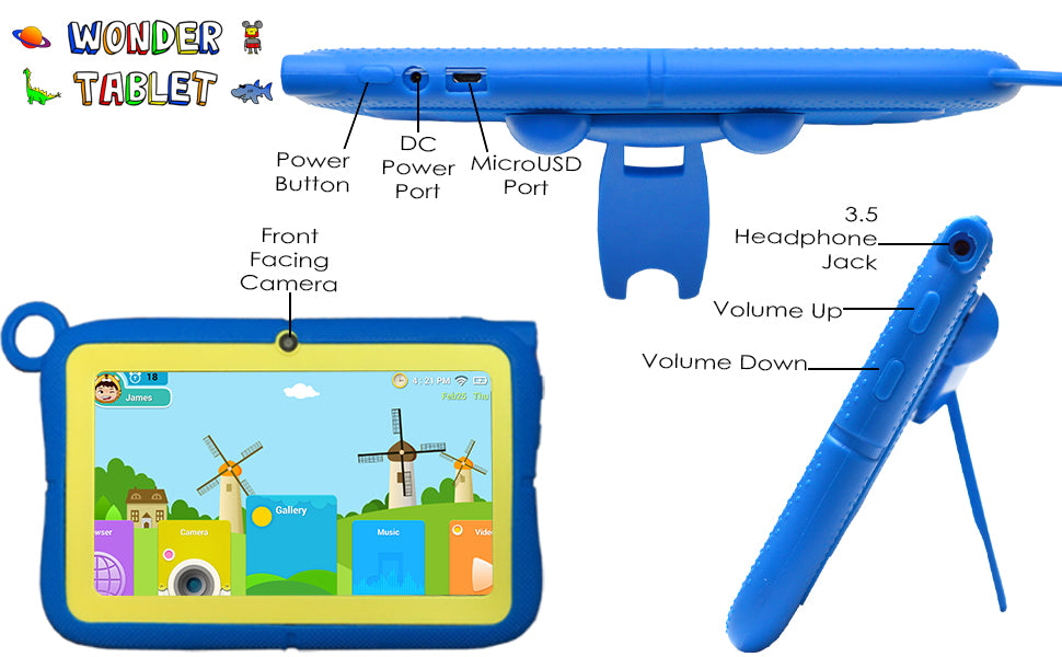 Remote Learning - Kids Tablet With 7 Inch Android 10 OS